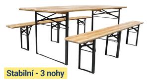 Hawaj Pivní set 220 x 50 x 25 cm 3 nohy na lavici