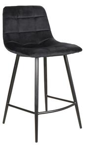 Barová židle MILA H-2 VELVET černý rám/černý BLUVEL 19
