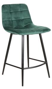 Signal Barová židle MILA H-2 VELVET černý rám/zelená BLUVEL 78