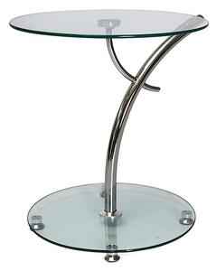 Konferenční stolek MUNA průsvitná/chrom fi 50x55