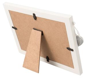Bílý dřevěný rámeček na fotku Hearts 18x13 cm (Clayre & Eef)