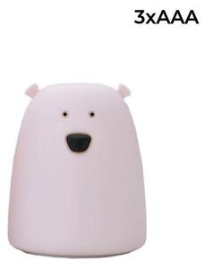 RABBIT&FRIENDS Dotyková přenosná lampička medvídek růžová barva: růžová