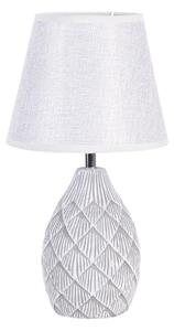 Stolní lampa bílá šedá 34 cm (Clayre & Eef)