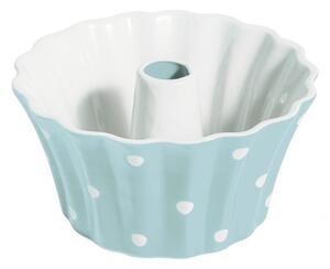 Keramická forma na bábovku s puntíky světle modrá 20 cm (ISABELLE ROSE)
