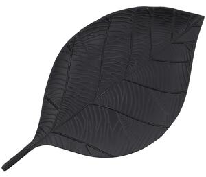Hliníkový podnos ve tvaru listu černý 44 cm