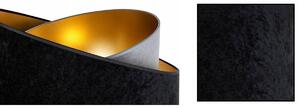 Závěsné svítidlo MEDIOLAN, 1x černé/šedé/zlaté textilní stínítko