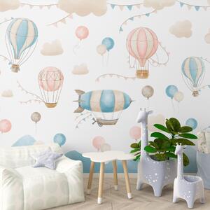 Fototapety Dětský akvarelový design s balónky, Fototapety dětské, w08765 : uwalls.cz