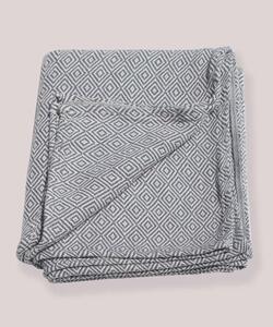 Moderní dětská deka s diamantovým vzorem, 93X100cm, antracitová
