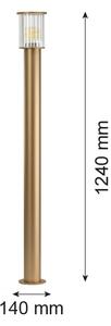 Argon 8754 - Venkovní lampa NORFOLK 1xE27/15W/230V IP44 124cm zlatá