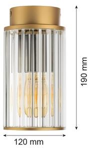 Argon 8774 - Venkovní stropní svítidlo NORFOLK 1xE27/15W/230V IP44 zlatá