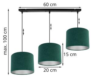 Závěsné svítidlo MEDIOLAN, 3x textilní stínítko (výběr z 10 barev), (výběr ze 3 barev konstrukce), CH