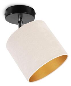 Bodové svítidlo Mediolan, 1x světle béžové/zlaté textilní stínítko, (výběr ze 2 barev konstrukce - možnost polohování)