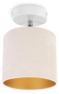 Light Home Stropní svítidlo MEDIOLAN, 1x světle béžové/zlaté textilní stínítko, (výběr ze 2 barev konstrukce - možnost polohování)