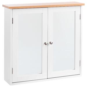 Nástěnná zrcadlová skříňka do koupelny ALAMOS 65 cm 60 cm Bílá