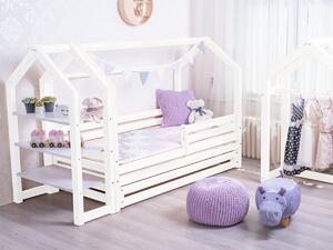 ELIS DESIGN Domečková postel s šuplíkem premium bílá rozměr lůžka: 70 x 140 cm, šuplík, nožičky: bez nožiček, Zábrany: Žádná