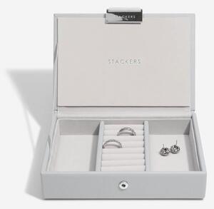 Stackers, Šperkovnice 2 v 1 Pebble Grey Mini Jewellery Box | šedá 74500