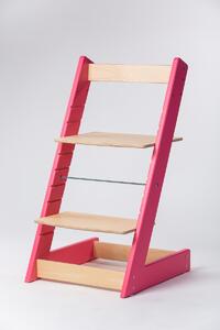Lucas Wood Style rostoucí židle ALFA I - PRIME růžová/přírodní
