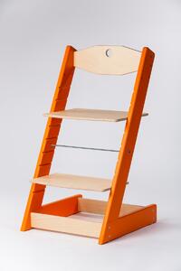 Lucas Wood Style rostoucí židle ALFA II - PRIME oranžová/přírodní