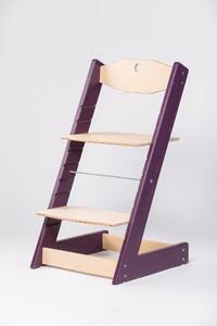 Lucas Wood Style rostoucí židle ALFA II - PRIME fialová/přírodní