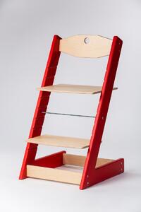 Lucas Wood Style rostoucí židle ALFA II - PRIME červená/přírodní