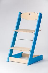 Lucas Wood Style rostoucí židle ALFA II - PRIME modrá/přírodní