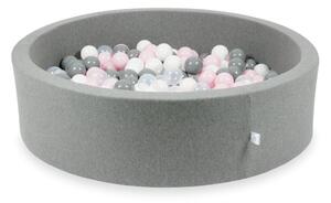 ELIS DESIGN Dětský suchý bazének kulatý "110x30" bez míčků - šedý + Slevový kód -10 %