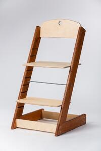Lucas Wood Style rostoucí židle ALFA - mahagon/přírodní