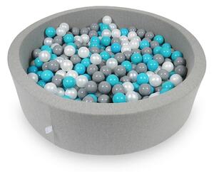 ELIS DESIGN Dětský suchý bazének kulatý "110x30" bez míčků - šedý + Slevový kód -10 %