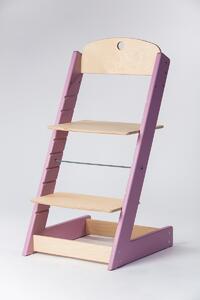 Lucas Wood Style rostoucí židle ALFA III - lila/přírodní