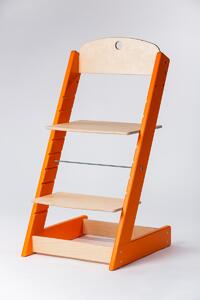 Lucas Wood Style rostoucí židle ALFA III - oranžová/přírodní