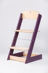 Lucas Wood Style rostoucí židle ALFA - fialová/přírodní