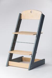 Lucas Wood Style rostoucí židle ALFA III - šedá/přírodní