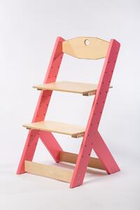 Lucas Wood Style rostoucí židle OMEGA II růžová/přírodní