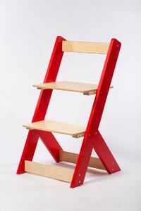 Lucas Wood Style rostoucí židle OMEGA I červená/přírodní
