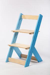 Lucas Wood Style rostoucí židle OMEGA I modrá/přírodní