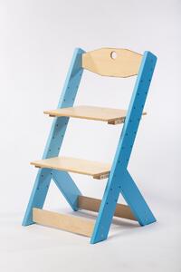 Lucas Wood Style rostoucí židle OMEGA II modrá/přírodní