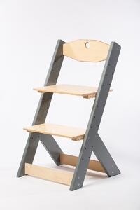 Lucas Wood Style rostoucí židle OMEGA II šedá/přírodní