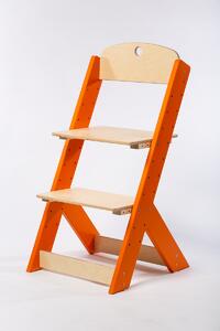 Lucas Wood Style rostoucí židle OMEGA oranžová/přírodní
