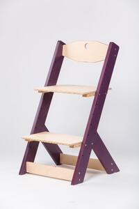 Lucas Wood Style rostoucí židle OMEGA II fialová/přírodní