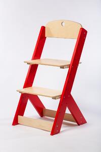 Lucas Wood Style rostoucí židle OMEGA III červená/přírodní