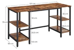 Pracovní stůl 75 × 137 × 55 cm VASAGLE