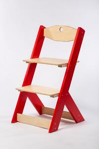 Lucas Wood Style rostoucí židle OMEGA II červená/přírodní