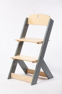 Lucas Wood Style rostoucí židle OMEGA III šedá/přírodní