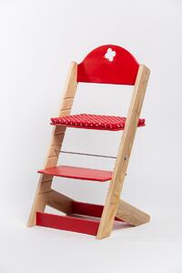 Lucas Wood Style rostoucí židle NATURE - jasan/červená