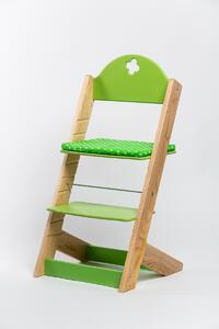 Lucas Wood Style rostoucí židle NATURE - jasan/zelená