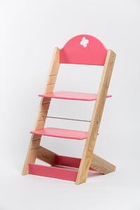 Lucas Wood Style rostoucí židle NATURE - jasan/růžová