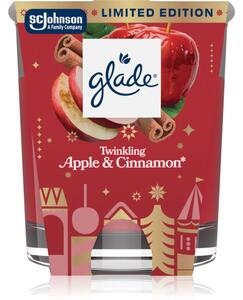 GLADE Twinkling Apple & Cinnamon vonná svíčka 112 g