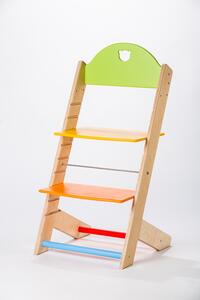 Lucas Wood Style rostoucí židle MIXLE - přírodní/barevný mix rostoucí židle MIXLE: Autíčko