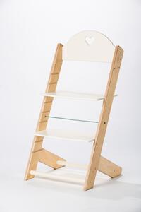 Lucas Wood Style rostoucí židle MIXLE - přírodní/béžová rostoucí židle MIXLE: Srdíčko