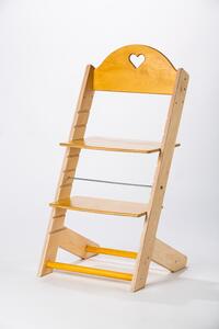 Lucas Wood Style rostoucí židle MIXLE - přírodní/dub rostoucí židle MIXLE: Srdíčko